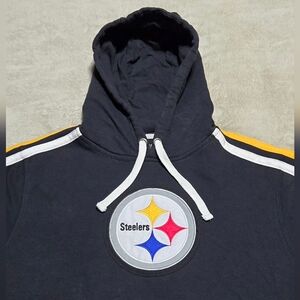 NFL Team Apparel Pittsburgh Steelers Black Pullover Hoodie Men's Sz Medium
